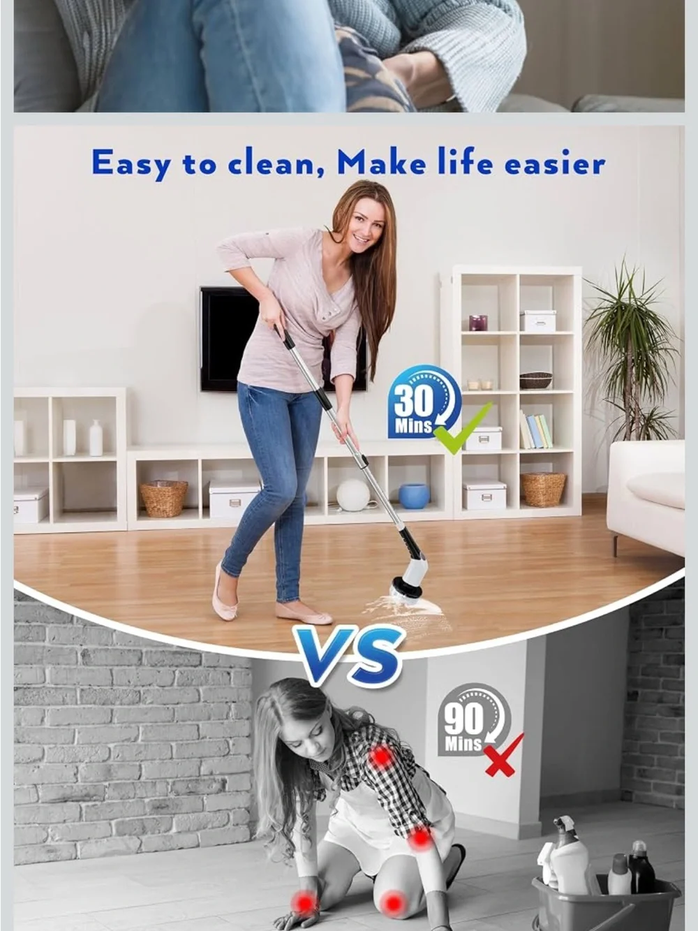 ANS-8051A White 3-in-1 Electric Cleaning Brush